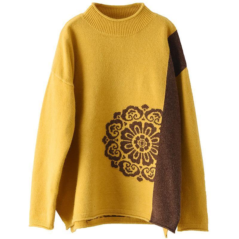 Spring Retro Flower Knit Sweater Jumper - Omychic