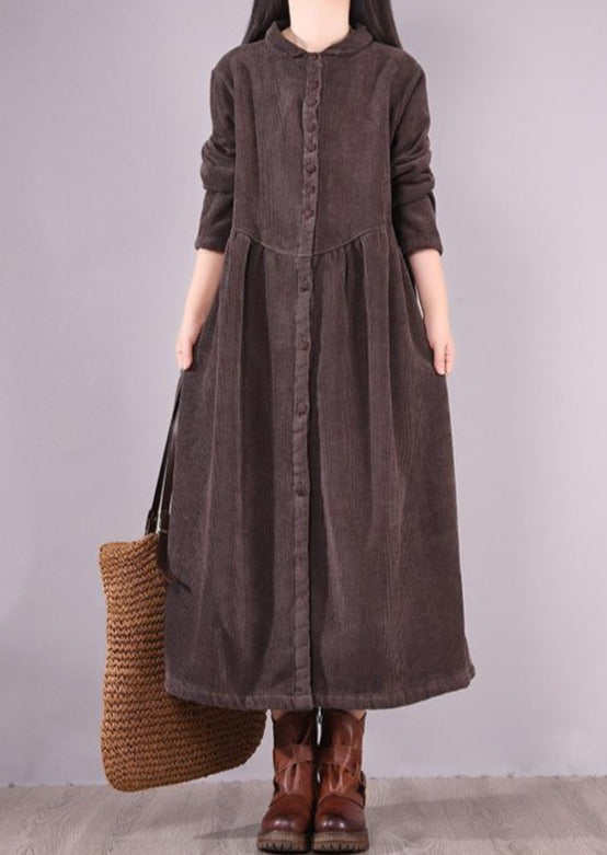 Trendy Spring Thicken Warm Corduroy Dress ( Limited Stock) - Omychic