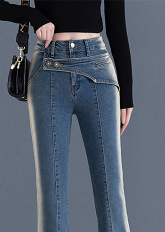 Women Black Patchwork High Waist Flared Trousers Summer