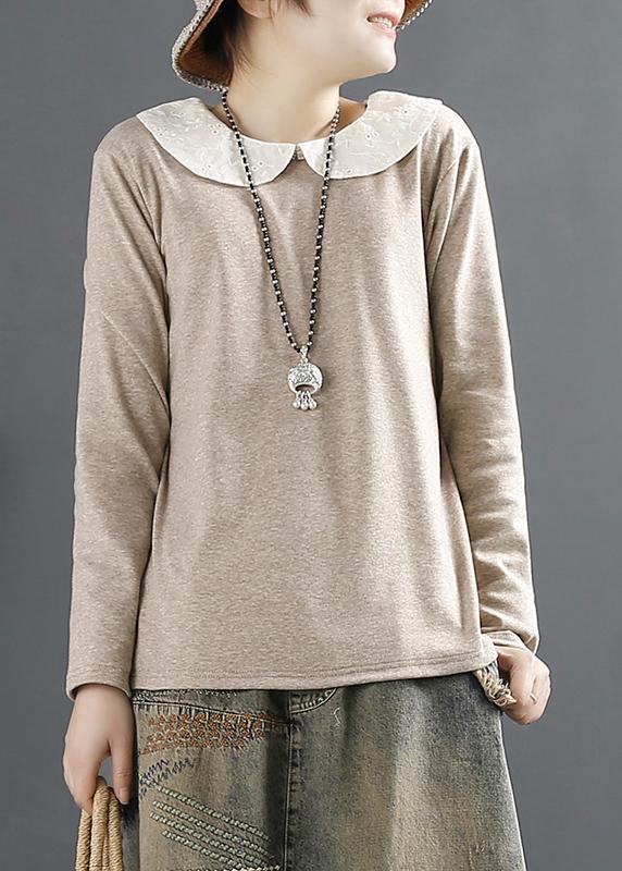 Women Coffee Slim Fit Casual Spring Tops - Omychic