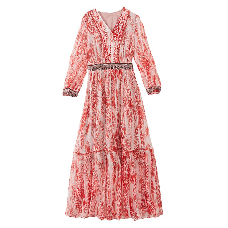 Summer Boho Floral Silk Midi Dress Short Sleeve