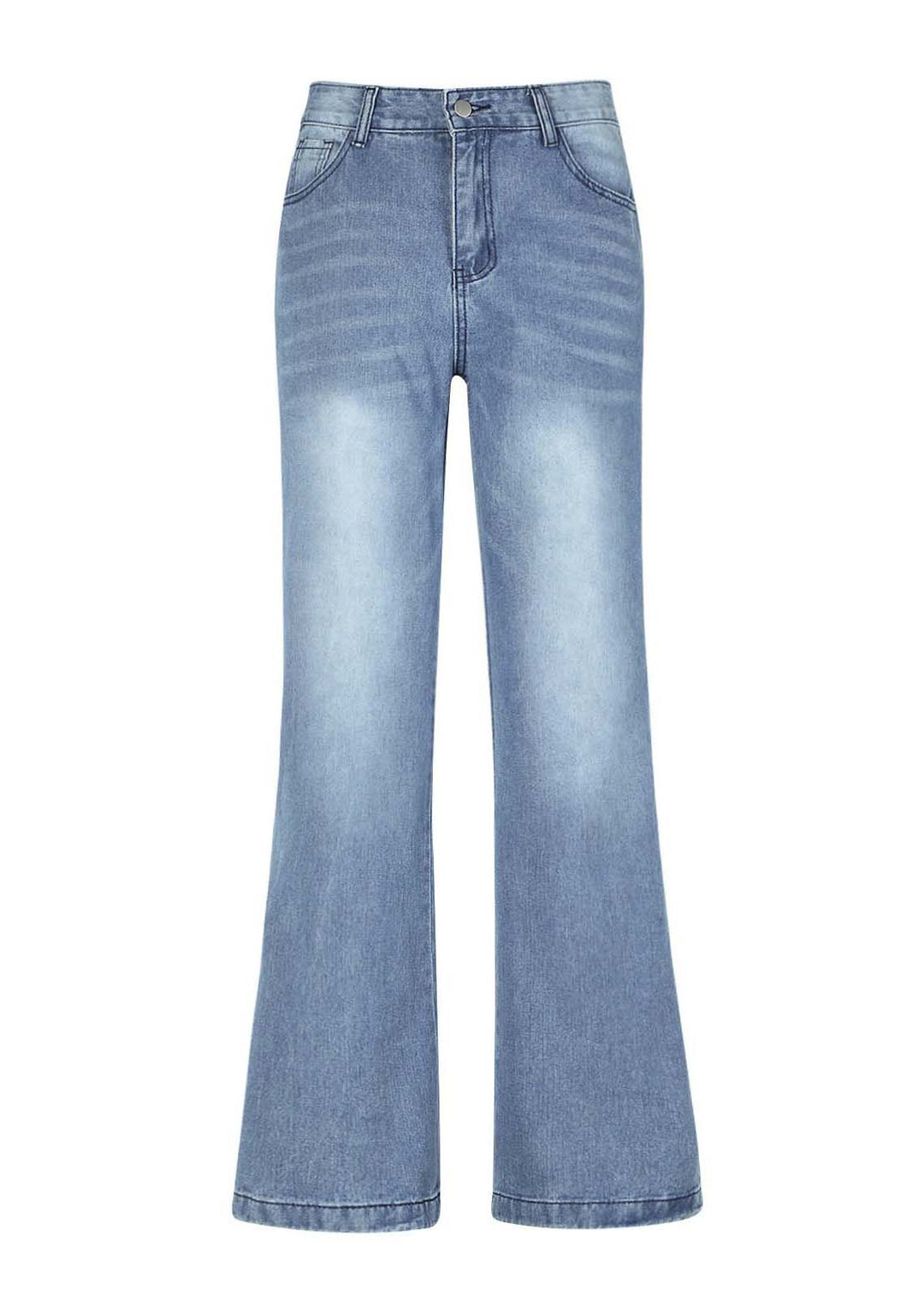 Women Light Blue Oversized Original Design Denim Wide Leg Pants Summer