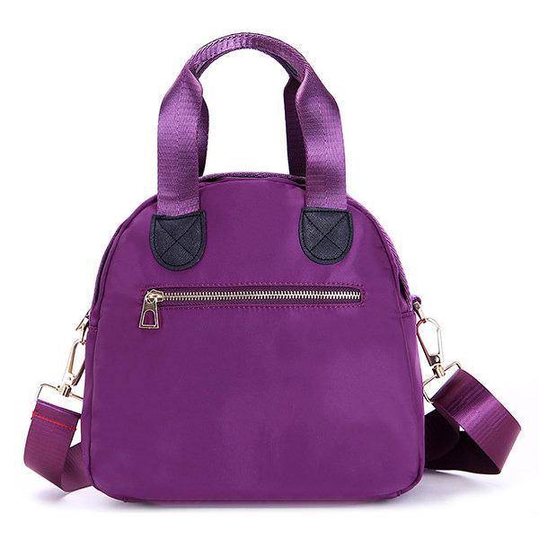 Women Nylon Casual Handbag Shoulder Bag Purple Crossbody Bags - Omychic