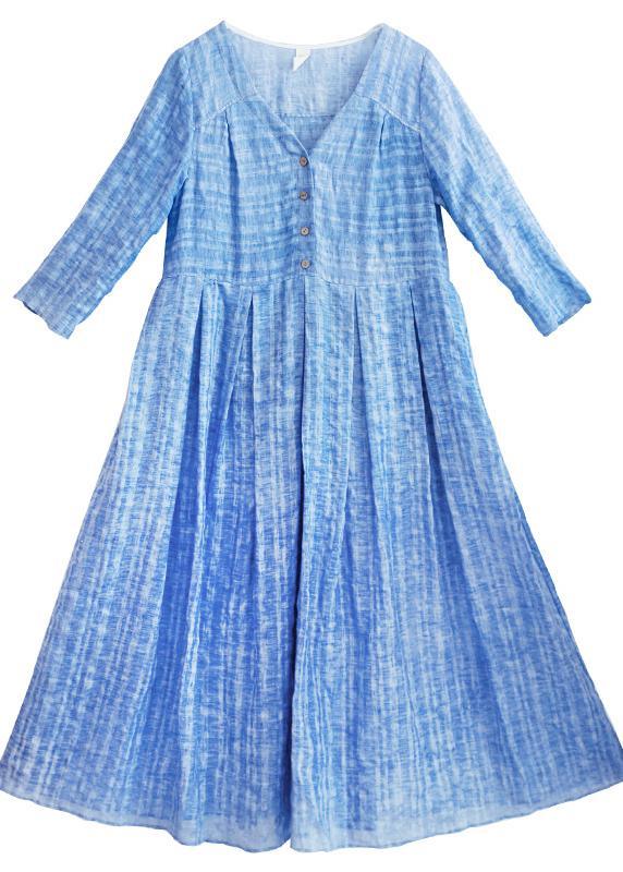 Women Summer Dress Design Blue Striped Dresses - Omychic