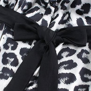 Women Summer New Leopard Chiffon Print Plus Size Dress - Omychic