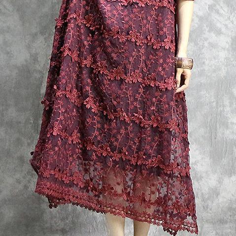 Women embroidery clothes For Women pattern purple Dress - Omychic