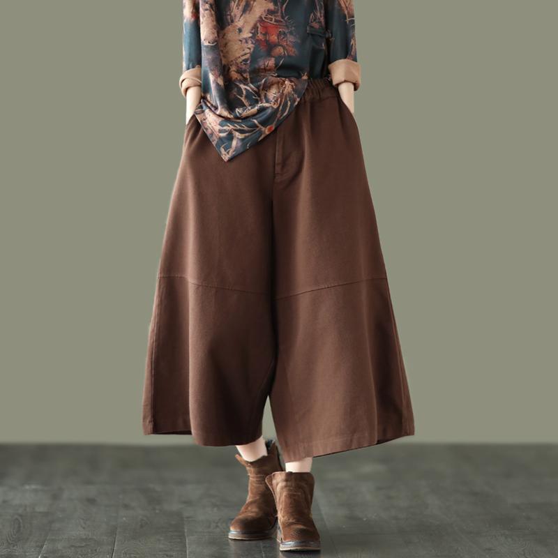 Loose Casual Elastic Waist Wide Leg Pants - Omychic