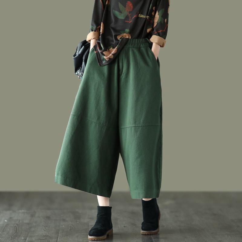 Loose Casual Elastic Waist Wide Leg Pants - Omychic