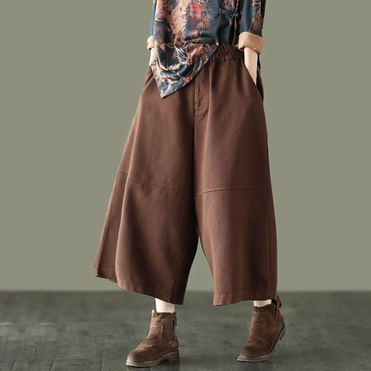 Loose Casual Elastic Waist Wide Leg Pants - Omychic