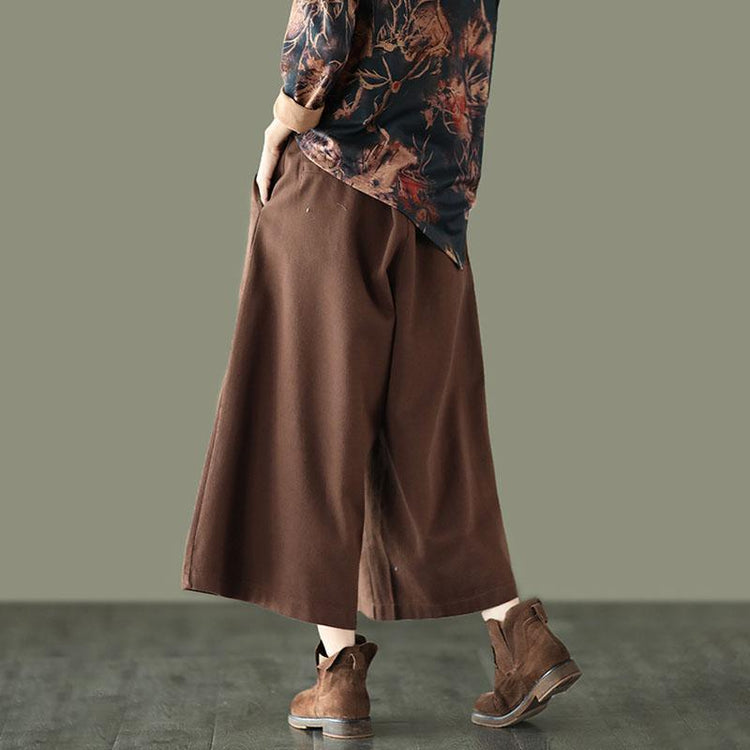 Loose Casual Elastic Waist Wide Leg Pants - Omychic