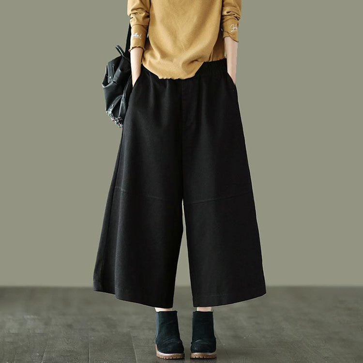 Loose Casual Elastic Waist Wide Leg Pants - Omychic