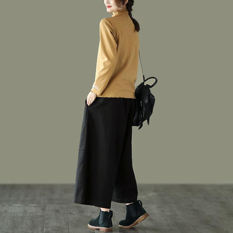 Loose Casual Elastic Waist Wide Leg Pants - Omychic