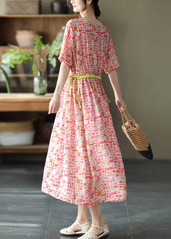 Summer Polka Dots Lace-up Casual Dress