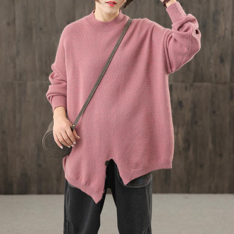 Women Knit Top Button Split Hem Sweater - Omychic