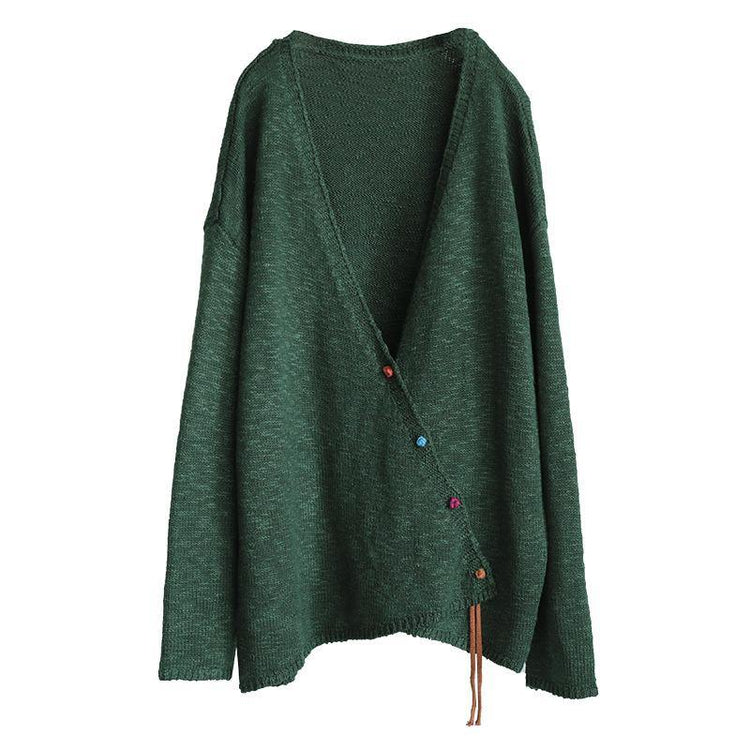 Oversize Women Knit Vintage V-neck Coat ( Limited Stock) - Omychic