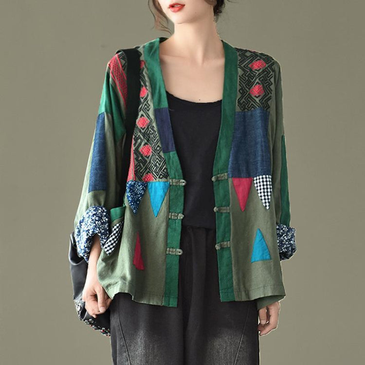 Elegant Women Patchwork Coat Luxury Jacket - Omychic