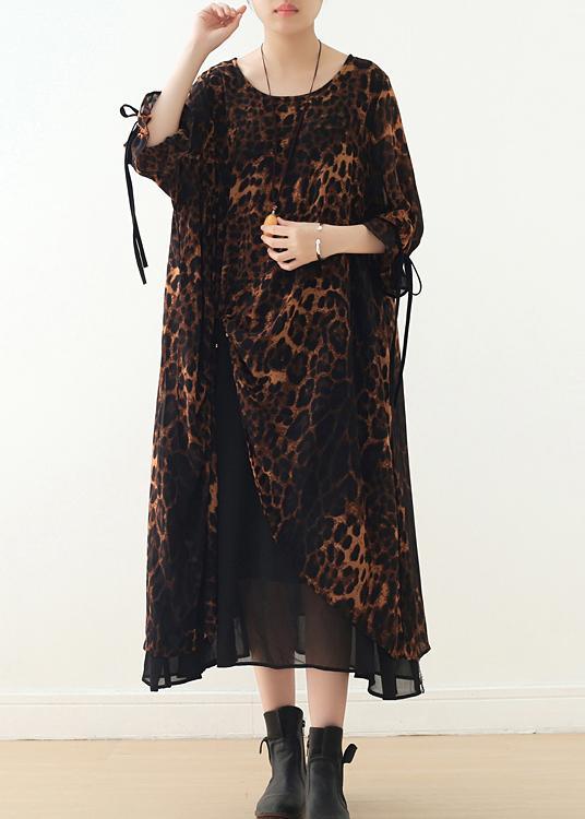 Women's Loose Large Irregular Leopard Chiffon Dress ( Limited Stock) - Omychic