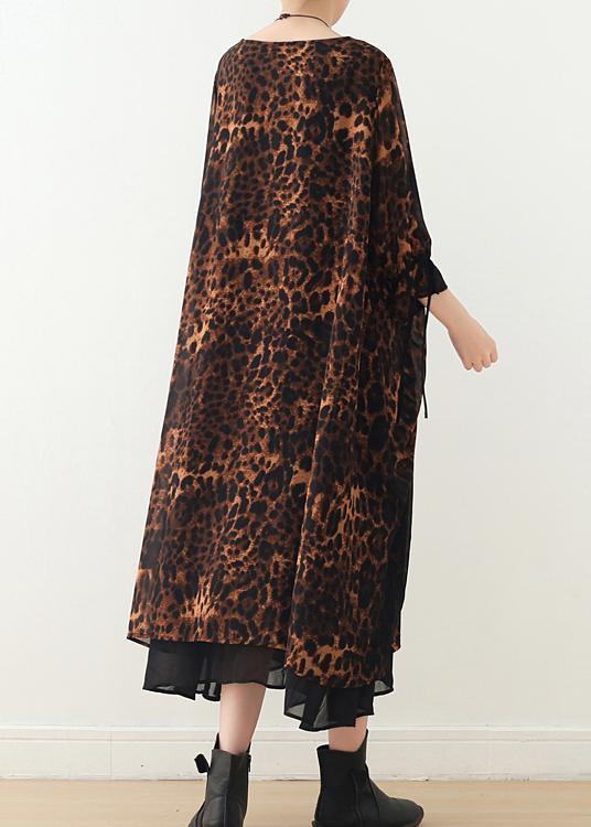 Women's Loose Large Irregular Leopard Chiffon Dress ( Limited Stock) - Omychic