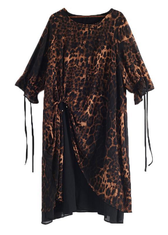 Women's Loose Large Irregular Leopard Chiffon Dress ( Limited Stock) - Omychic