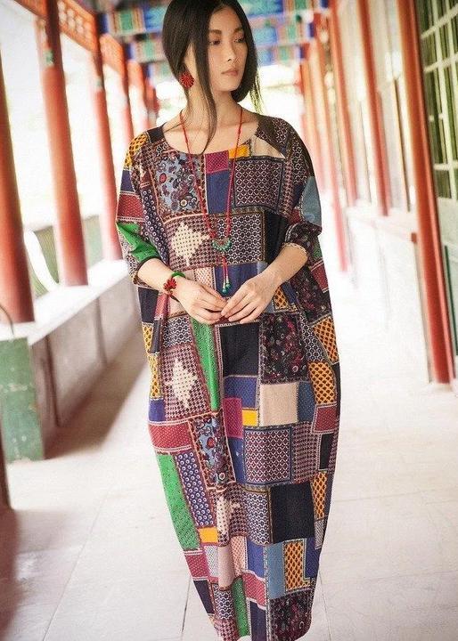 Women Cotton Linen Summer Dress 3/4 Sleeve ( Limited Stock) - Omychic