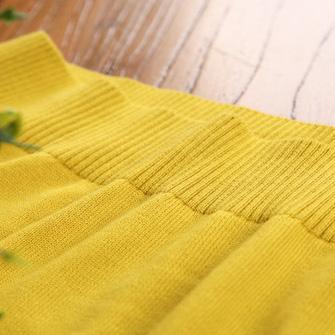 Yellow Women sweater knitted vest - Omychic