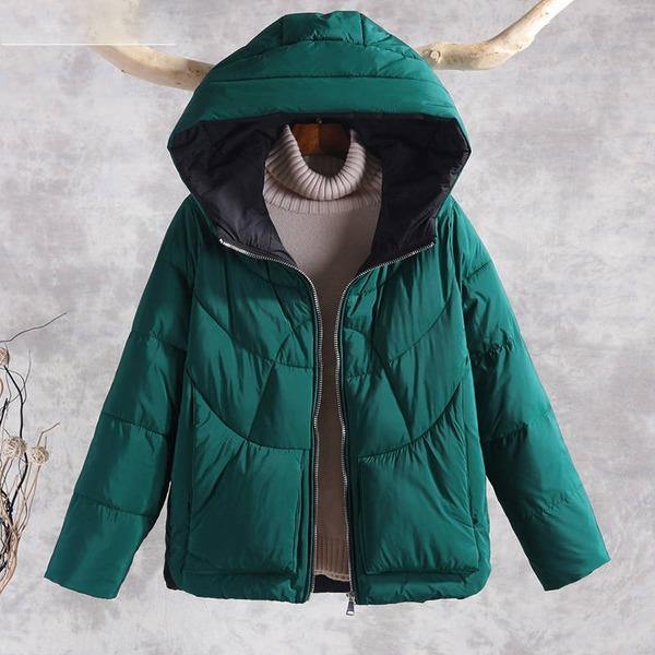 New Fashion Hooded Casual Cotton Parka Female Outerwear Coats - Omychic