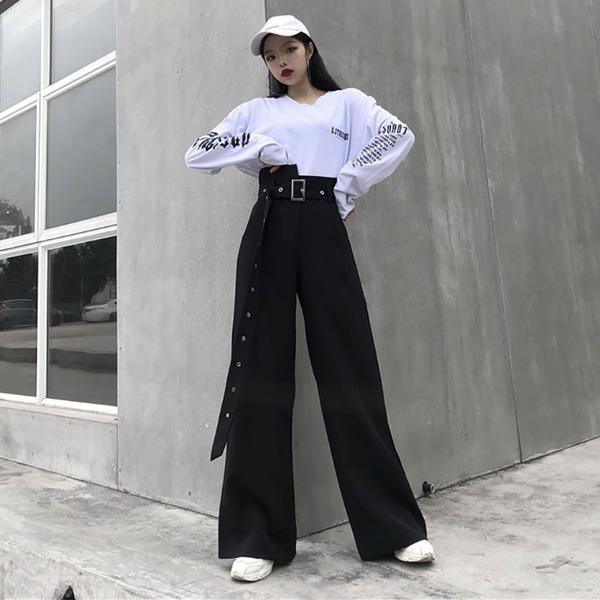 New Women High Waist Black Small Fresh Casual Style 2020 Spring Autumn Pants - Omychic