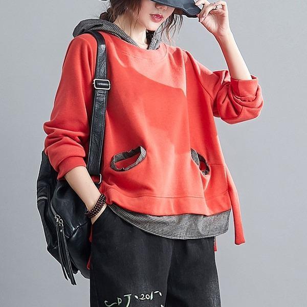 2020 Simple Style All-match Loose Comfortable Female Cotton Hoodies S1789 - Omychic