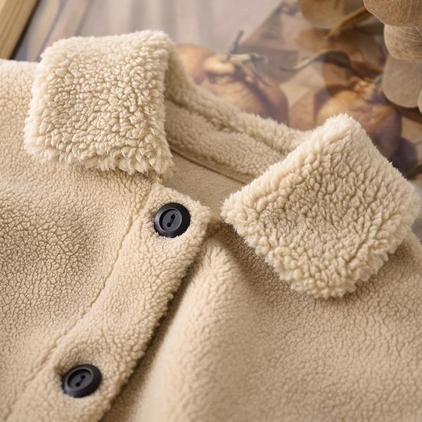 Solid Color Button Coats Pockets 2020 Winter New Vintage Female Warm Parkas Coats - Omychic