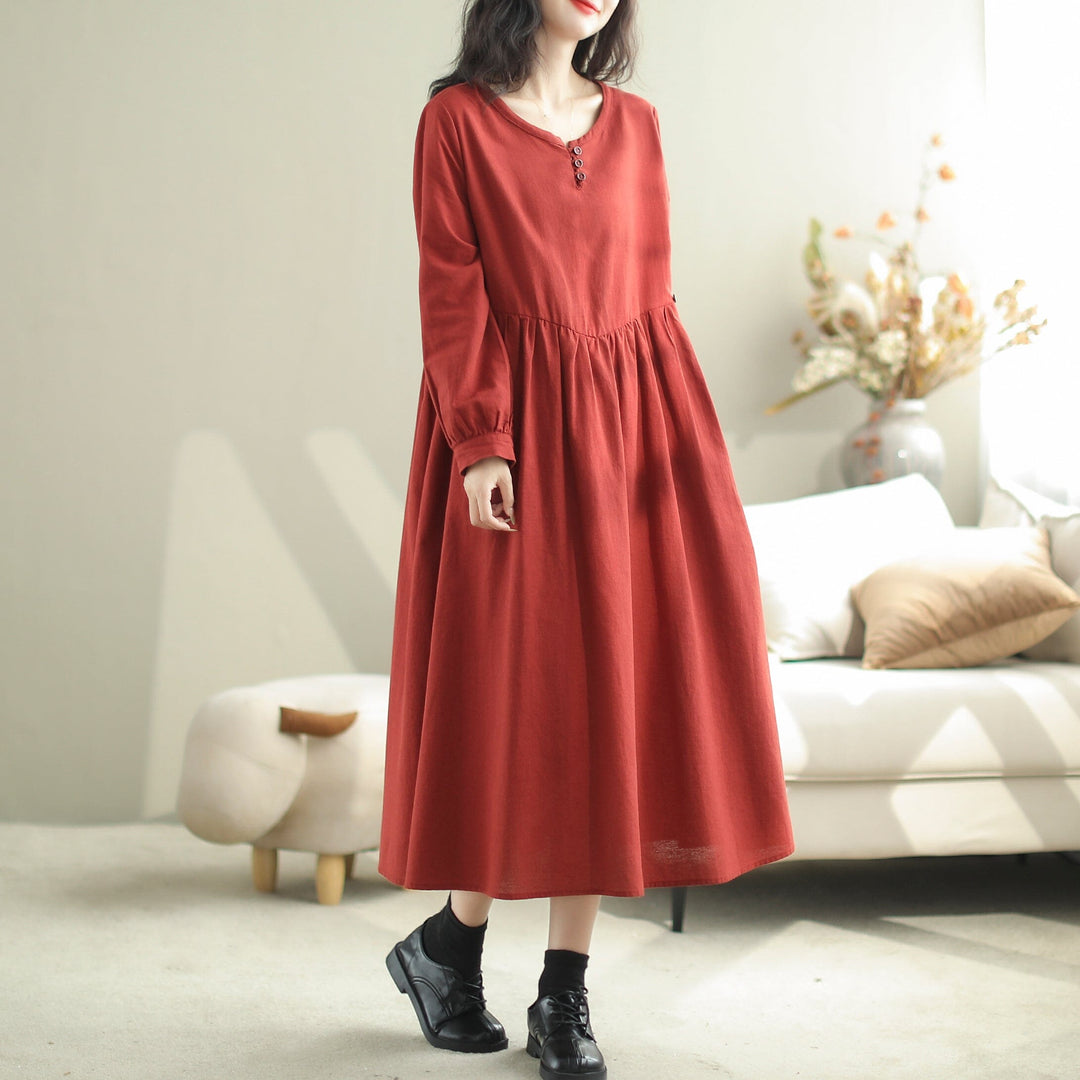 Casual Fashion Solid Loose A-Line Dress