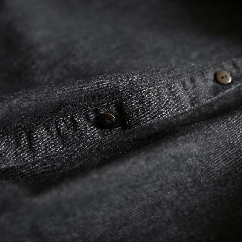 autumn denim black cotton caftans plus size casual long sleeve trench coats - Omychic
