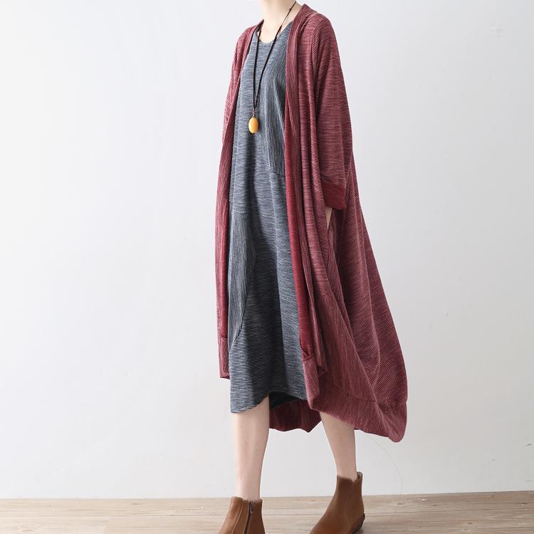 autumn new warm cotton cardigans plus size casual batwing sleeve trench coats - Omychic