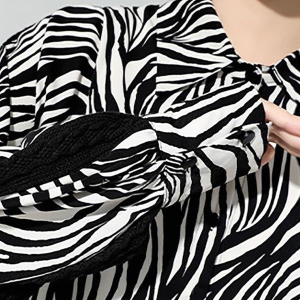 Print Pattern Blouse Fashion New  Breast Full Sleeve 2020 Minority Elegant Shirt - Omychic
