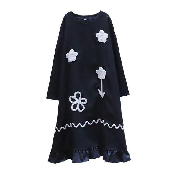 Patchwork Floral Hit Color Dress  Casual Fashion New Style Temperament All Match Women Clothes - Omychic