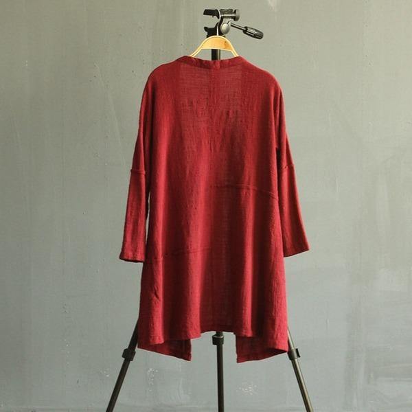 Vintage Cardigan Shirt Cotton 2020 Autumn New Casual 11 Color Cardigan Blouse - Omychic