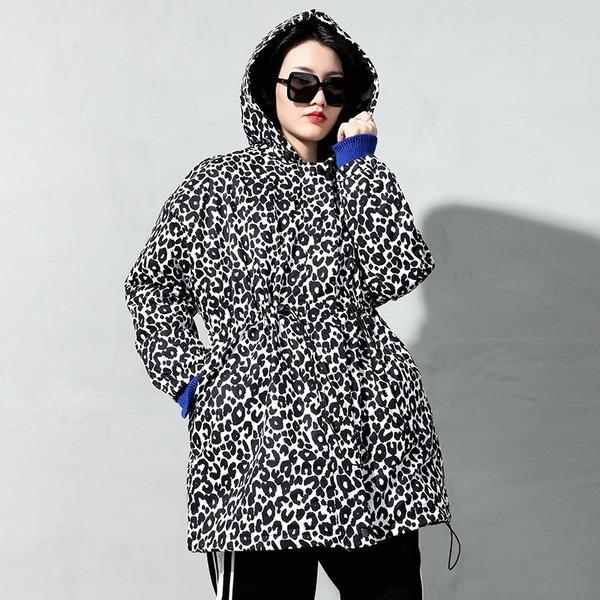 New Leopard Irregular Casual Style 2020 Minority Elegant Loose Pocket Trench Coat - Omychic