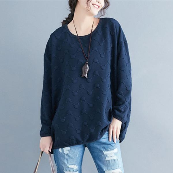 Oversized Women Autumn Casual SweatshirtSimple Style Vintage Solid Color Loose Female Pullovers Hoodies - Omychic
