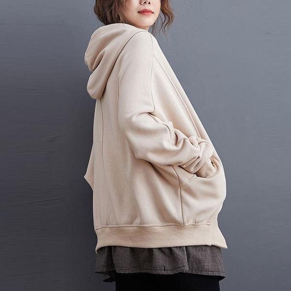 Oversized Women Casual Hooded Sweatshirt  Loose Female Thick Cotton Warm Hoodies - Omychic