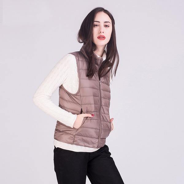 2020 Winter New 90% White Duck Down Vest Stand Collar Warm Down Jacket 12 Colors S-3XL - Omychic