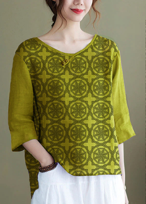DIY Red Embroidered Side Open Half Sleeve Top