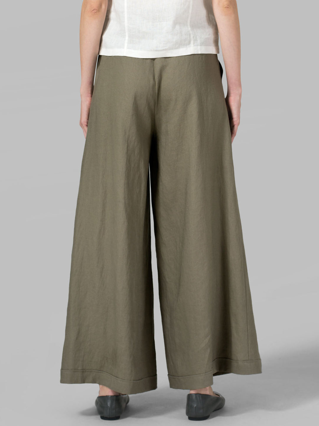 Cotton Linen Wide Leg Long Pants