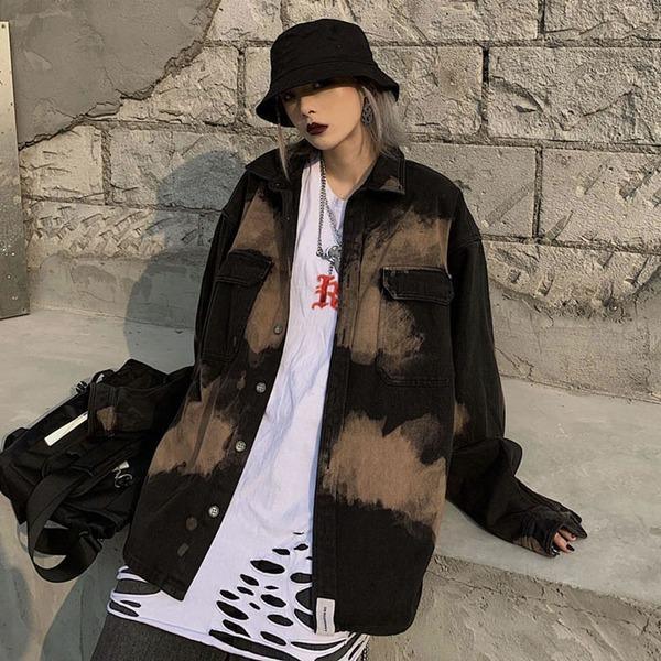 Women Casual Fashion Turn-down Collar Loose Vintage Coat Street Trendy All-match - Omychic
