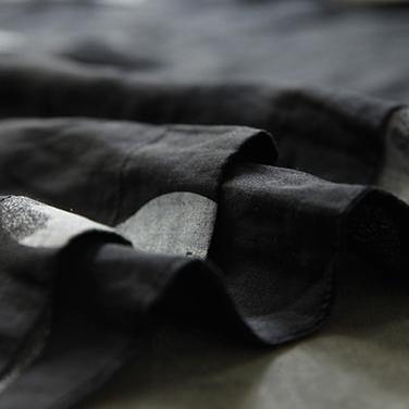 black casual dottton linen tops oversize blouse short sleeve shirts - Omychic