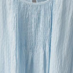 boutique light blue Midi-length cotton t shirt Loose fitting casual cardigans Elegant sleeveless jacquard cotton t shirt - Omychic
