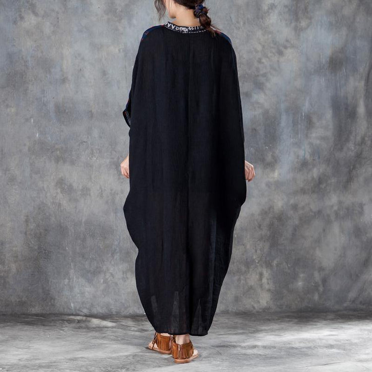 brief cotton caftans plus size Comfortable Large Size Silk Polka Dot Women Dress - Omychic