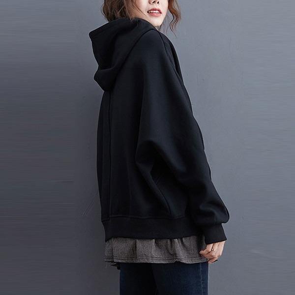 Oversized Women Casual Hooded Sweatshirt  Loose Female Thick Cotton Warm Hoodies - Omychic