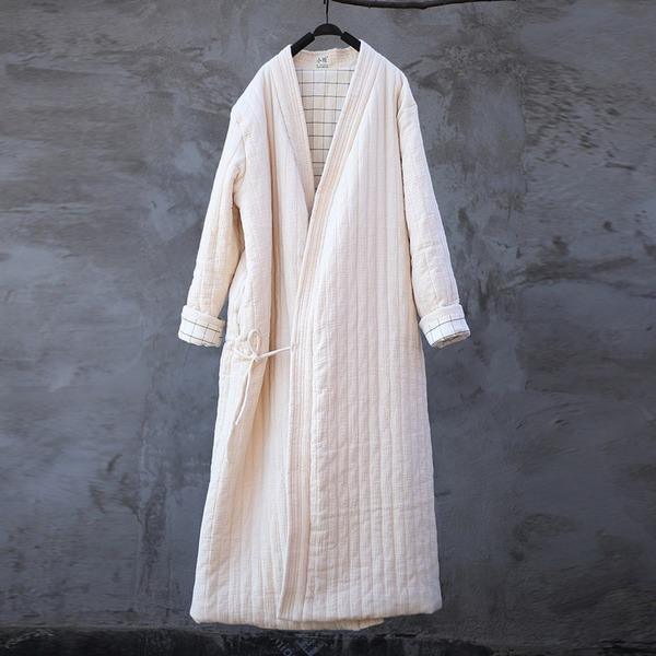 Women Cotton Linen Parkas Coats 2020 Winter New Vintage  Large Size Plus Cotton Long Coats - Omychic