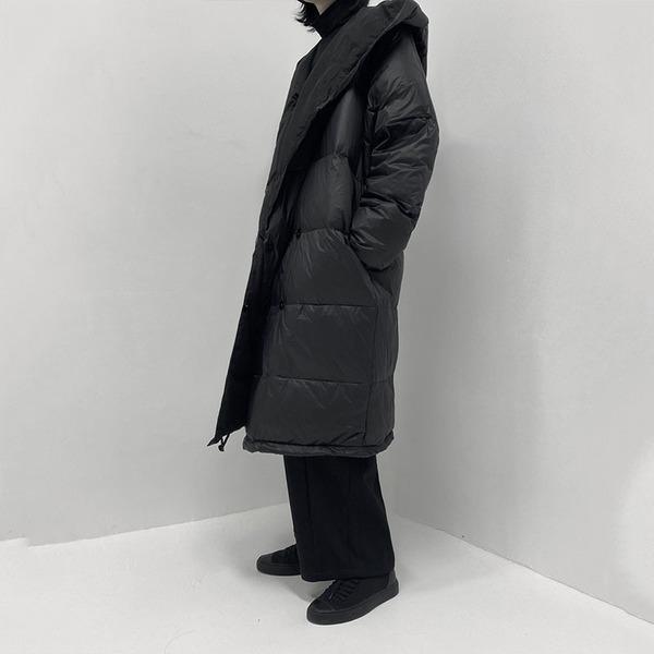 Winter Fashion New Big Turn down Collar Loose Keep Warm Black All-match Coat - Omychic