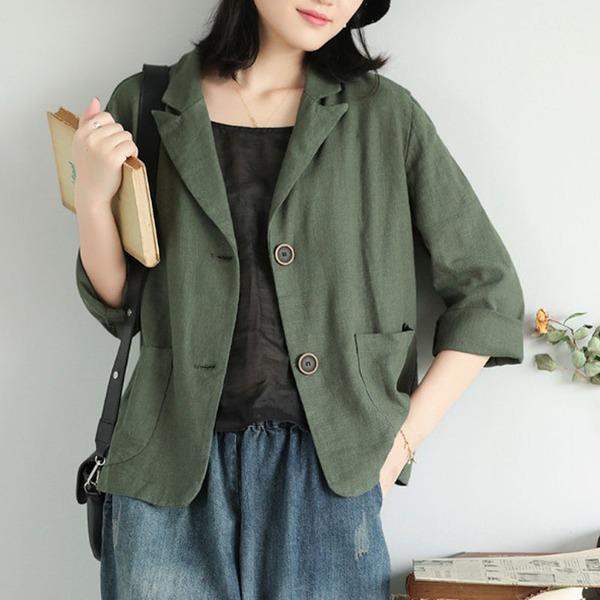 Single Breasted Long Sleeve 4 Color Fashion Coat 2020 New  All-match Women Tops Coat - Omychic