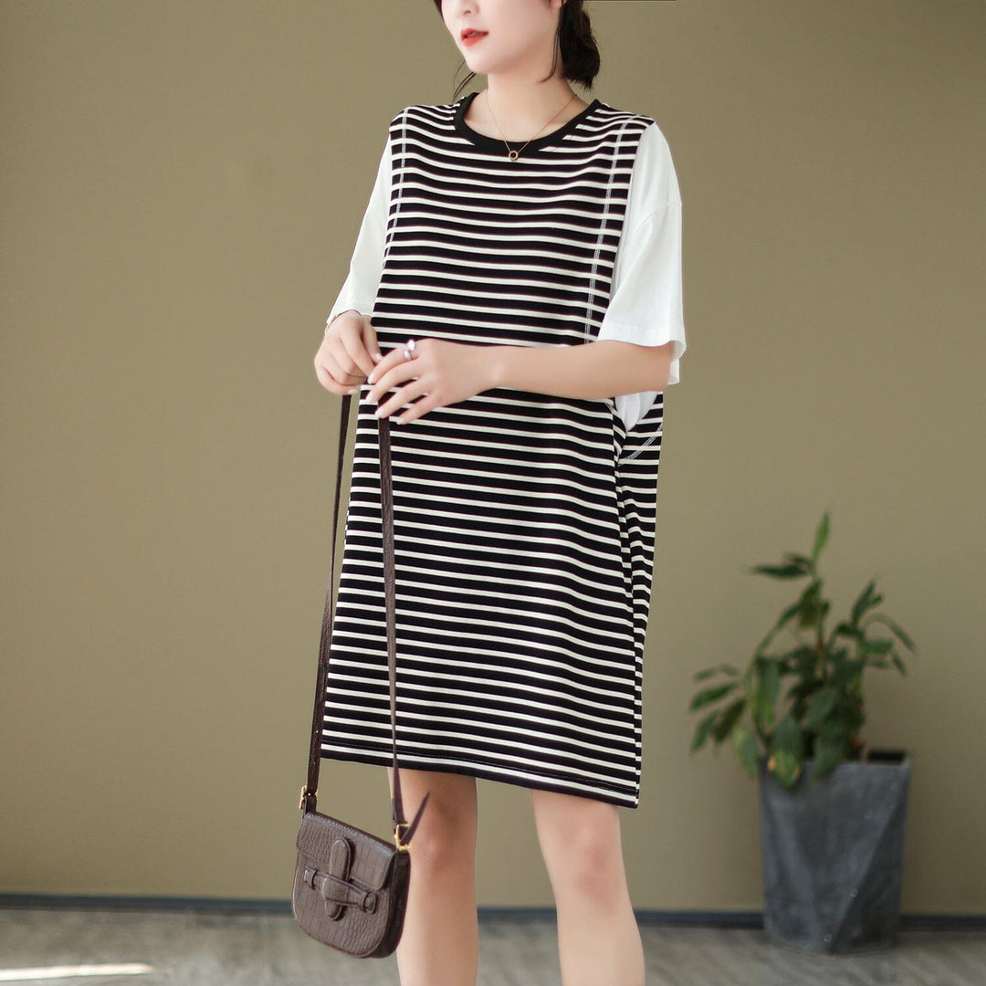 Casual Loose Stripe Summer Mini Dress